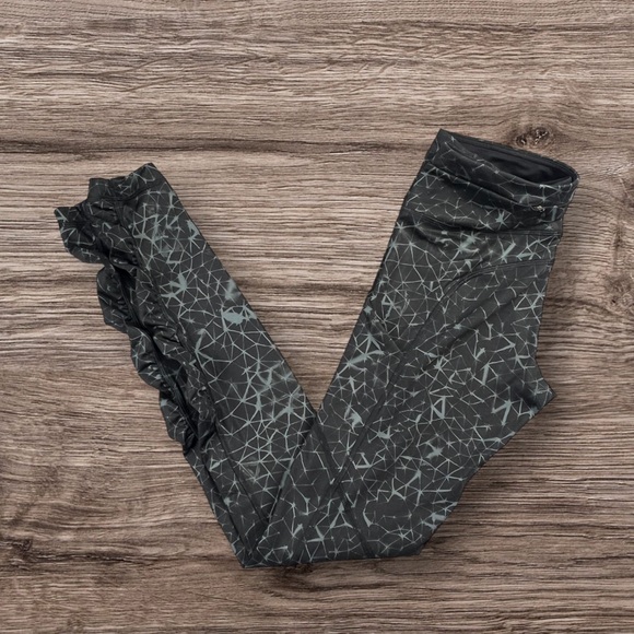 Lulelemon Black & Gray Constellation Print Wonder Under 7/8 Length Leggings 4 - Picture 7 of 16